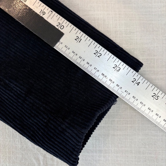 Vintage Preppy Minimalist Wide Wale Corduroy Navy Blazer Women’s M 80s Classic - Picture 8 of 12